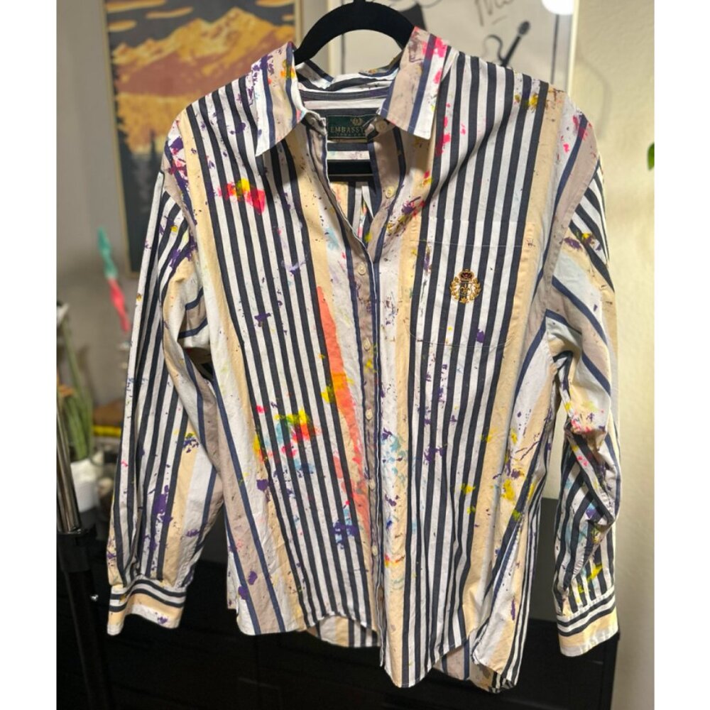 Custom Painted Oxford Shirt from Portland, OR